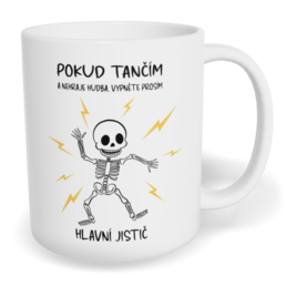 Hrnek klasický malý s vlastním potiskem - Vypněte hlavní jistič