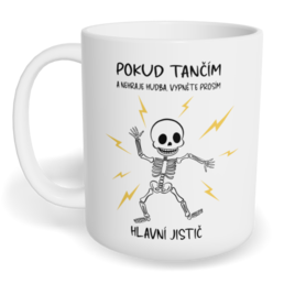 Hrnek klasický malý s vlastním potiskem - Vypněte hlavní jistič