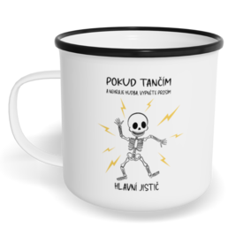 Hrnek plecháček s potiskem na míru - Vypněte hlavní jistič