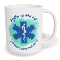 Hrnek klasický malý s vlastním potiskem - Záchranář