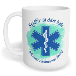 Hrnek klasický malý s vlastním potiskem - Záchranář