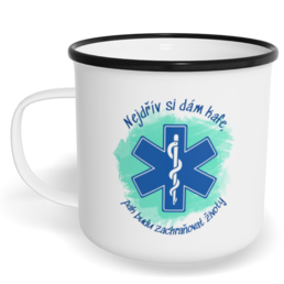 Hrnek plecháček s potiskem na míru - Záchranář