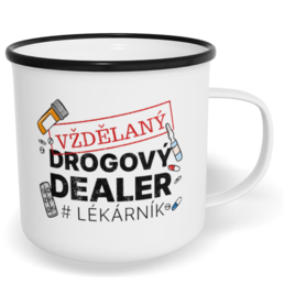 Hrnek plecháček s potiskem na míru - Lékárník