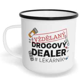 Hrnek plecháček s potiskem na míru - Lékárník