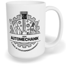 Hrnek klasický velký s vlastním potiskem - Automechanik