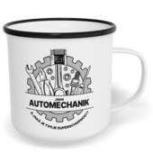 Hrnek plecháček s potiskem na míru - Automechanik