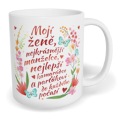 Hrnek klasický malý s vlastním potiskem - Mojí ženě