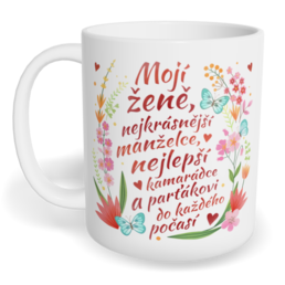 Hrnek klasický malý s vlastním potiskem - Mojí ženě