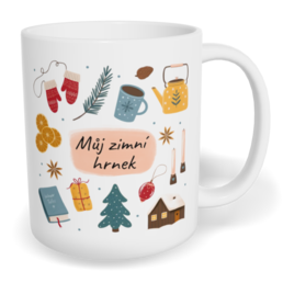 Hrnek klasický malý s vlastním potiskem - Můj zimní hrnek