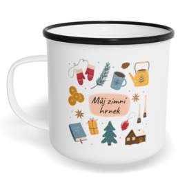 Hrnek plecháček s potiskem na míru - Můj zimní hrnek