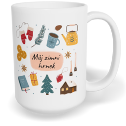 Hrnek klasický velký s vlastním potiskem - Můj zimní hrnek