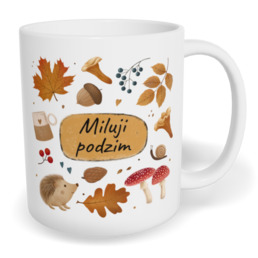 Hrnek klasický malý s vlastním potiskem - Miluji podzim