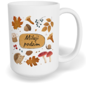 Hrnek klasický velký s vlastním potiskem - Miluji podzim
