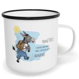 Hrnek plecháček s potiskem na míru - Hodně štěstí v novém zaměstnání, zrádce