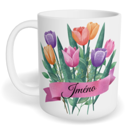 Hrnek klasický malý s vlastním potiskem - Tulipány