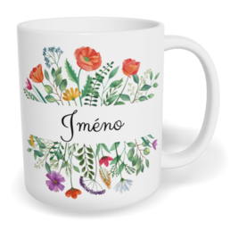 Hrnek klasický malý s vlastním potiskem - Luční kvítí