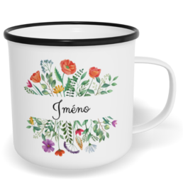Hrnek plecháček s potiskem na míru - Luční kvítí