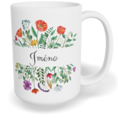 Hrnek klasický velký s vlastním potiskem - Luční kvítí