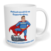 Hrnek klasický malý s vlastním potiskem - Táta superhrdina