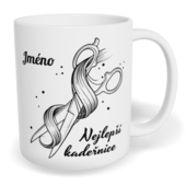 Hrnek klasický malý s vlastním potiskem - Nejlepší kadeřnice
