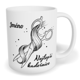 Hrnek klasický malý s vlastním potiskem - Nejlepší kadeřnice