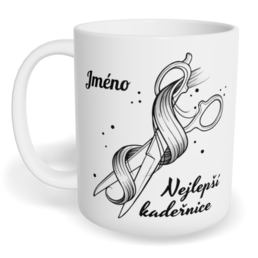 Hrnek klasický malý s vlastním potiskem - Nejlepší kadeřnice