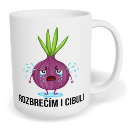Hrnek klasický malý s vlastním potiskem - Rozbrečím i cibuli