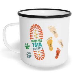 Hrnek plecháček s potiskem na míru - Nejlepší táta na světě vol. 2