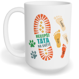 Hrnek klasický velký s vlastním potiskem - Nejlepší táta na světě vol. 2
