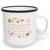 Hrnek plecháček s potiskem na míru - Jsem houbař