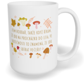 Hrnek klasický velký s vlastním potiskem - Jsem houbař