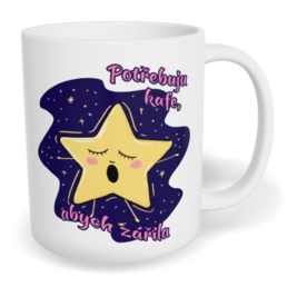 Hrnek klasický malý s vlastním potiskem - Potřebuju kafe