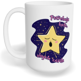 Hrnek klasický velký s vlastním potiskem - Potřebuju kafe