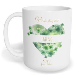 Hrnek klasický malý s vlastním potiskem - Hrnek plný štěstí