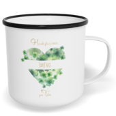 Hrnek plecháček s potiskem na míru - Hrnek plný štěstí