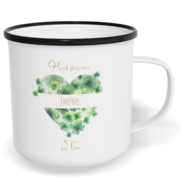 Hrnek plecháček s potiskem na míru - Hrnek plný štěstí