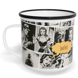 Hrnek plecháček s potiskem na míru - Komiks