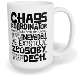 Hrnek klasický velký s vlastním potiskem - Chaos koordinátor
