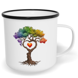 Hrnek plecháček s potiskem na míru - Strom života