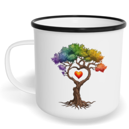 Hrnek plecháček s potiskem na míru - Strom života