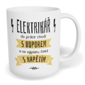 Hrnek klasický malý s vlastním potiskem - Do práce s odporem