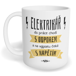 Hrnek klasický malý s vlastním potiskem - Do práce s odporem