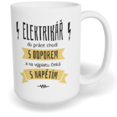 Hrnek klasický velký s vlastním potiskem - Do práce s odporem