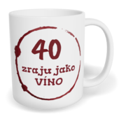 Hrnek klasický malý s vlastním potiskem - Zraju jako víno