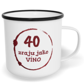 Hrnek plecháček s potiskem na míru - Zraju jako víno